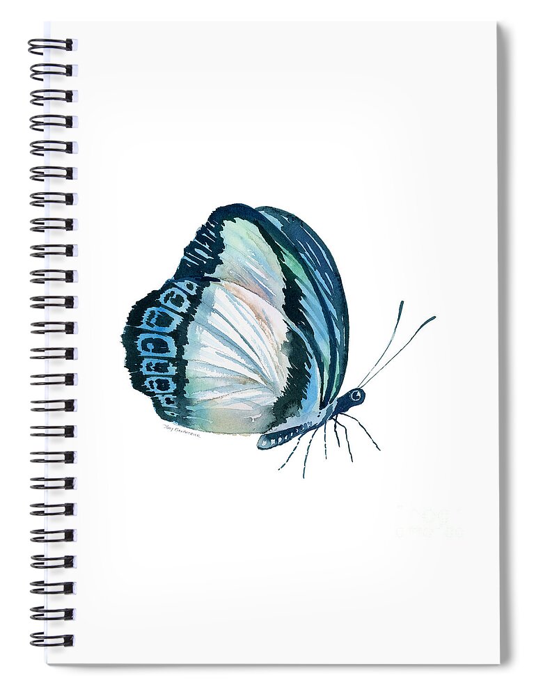Danis Danis Butterfly Spiral Notebook featuring the painting 101 Perched Danis Danis Butterfly by Amy Kirkpatrick