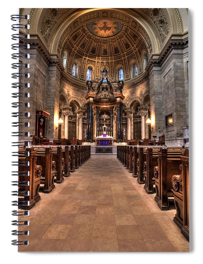 Mn Church Spiral Notebook featuring the photograph Cathedral Of Saint Paul #17 by Amanda Stadther