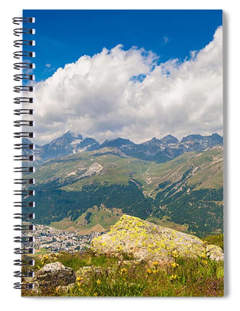 Bavarian Spiral Notebook featuring the photograph Swiss Mountains #11 by Raul Rodriguez