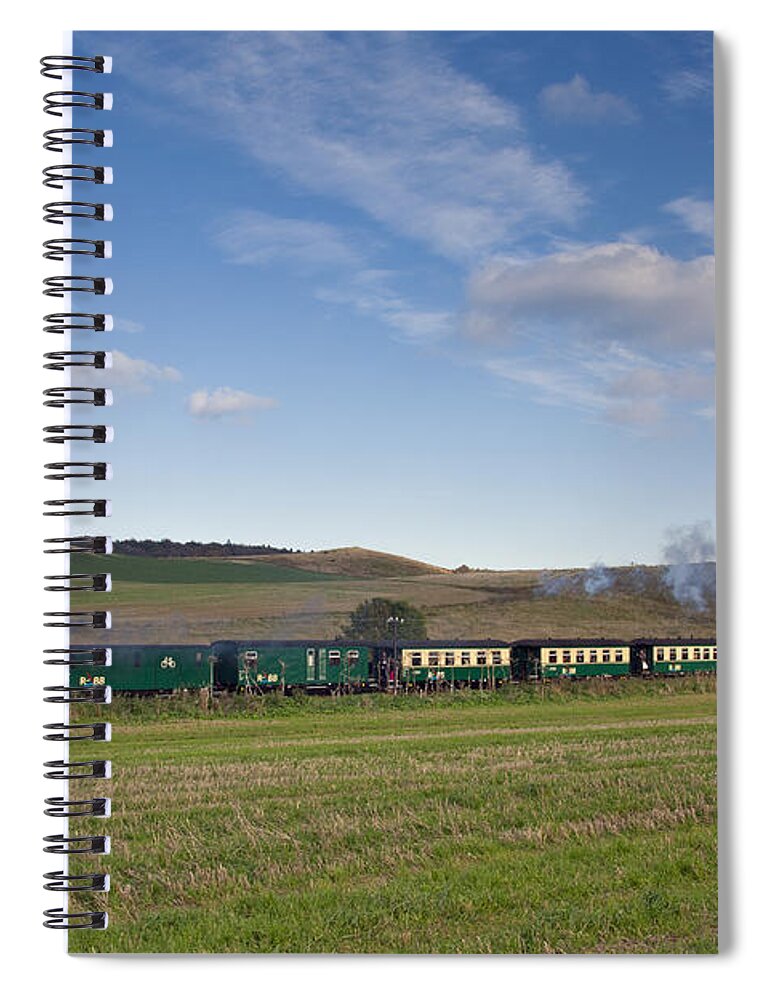 Steam Locomotive Spiral Notebook featuring the photograph 110202p296 by Arterra Picture Library