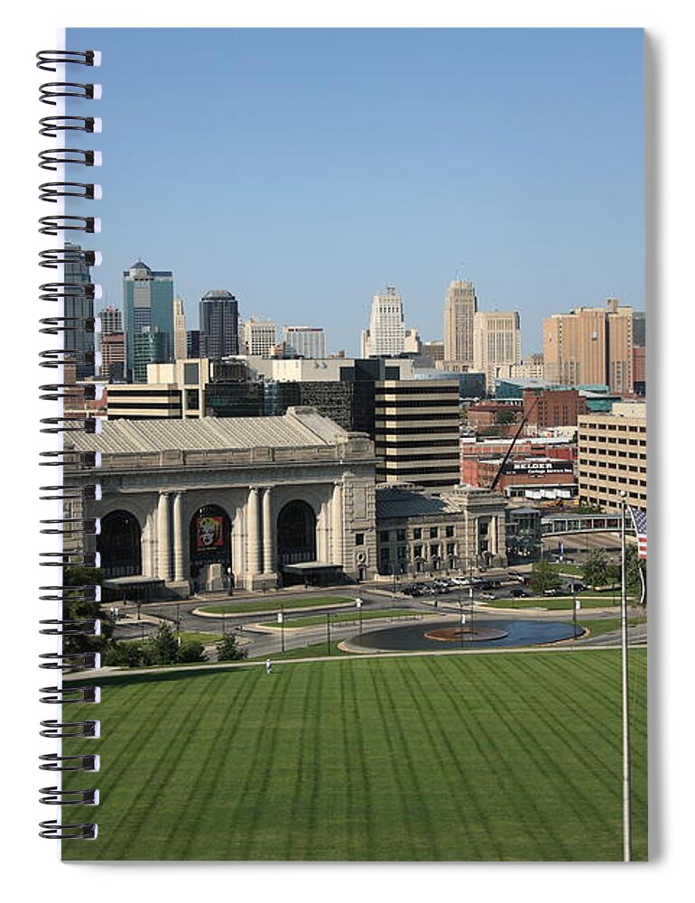 America Spiral Notebook featuring the photograph Kansas City Skyline #12 by Frank Romeo