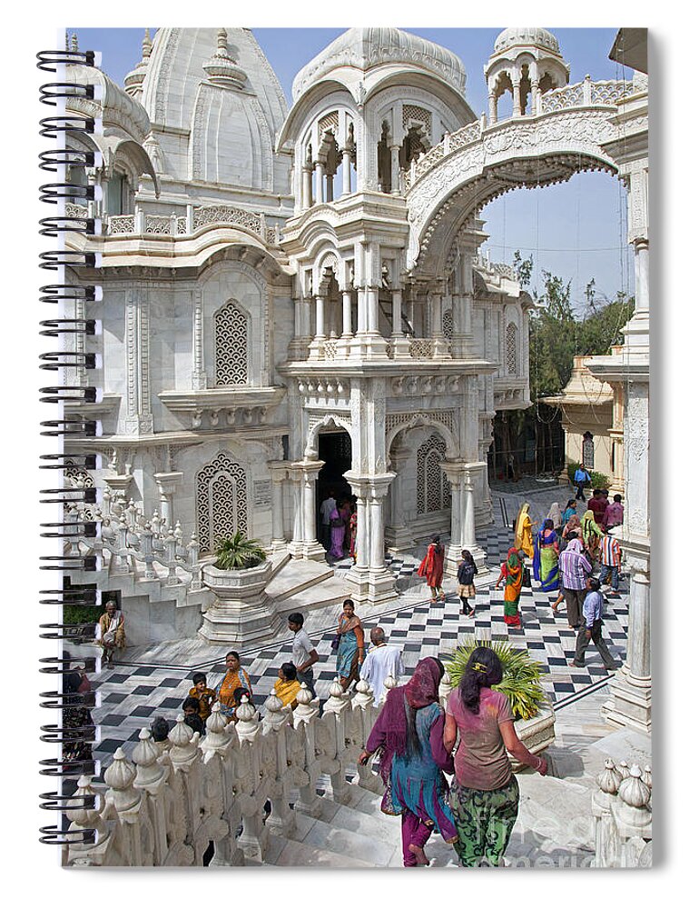 Sri Krishna-balaram Mandir Spiral Notebook featuring the photograph 120801p055 by Arterra Picture Library