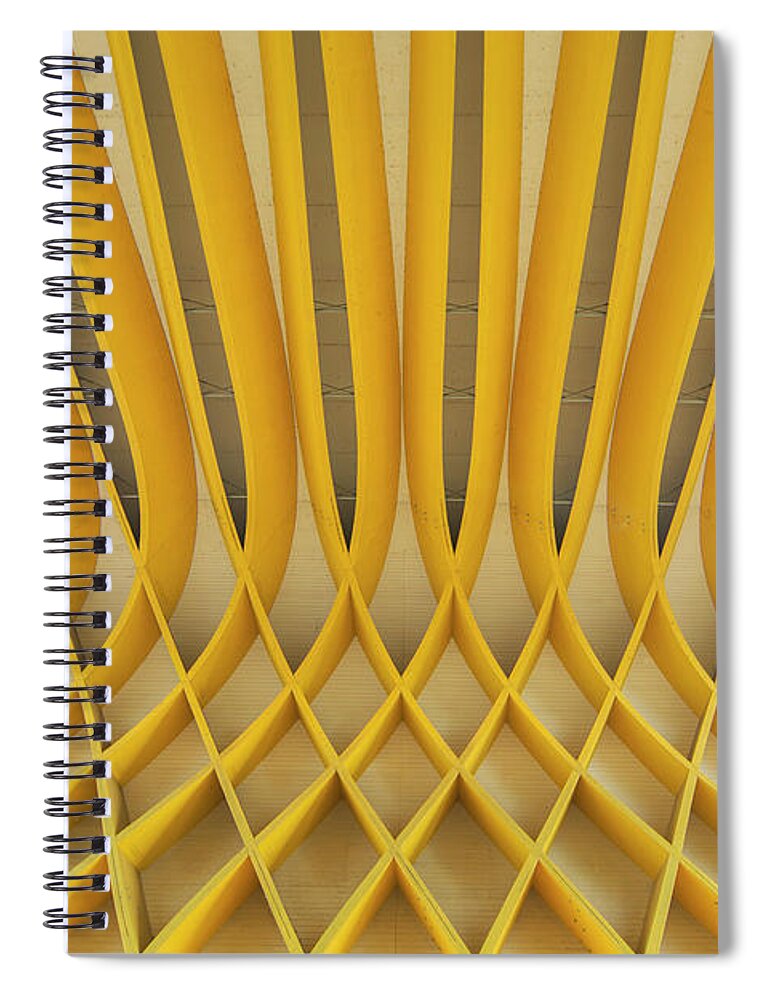 In A Row Spiral Notebook featuring the photograph Study Of Patterns And Lines #13 by Roland Shainidze Photogaphy