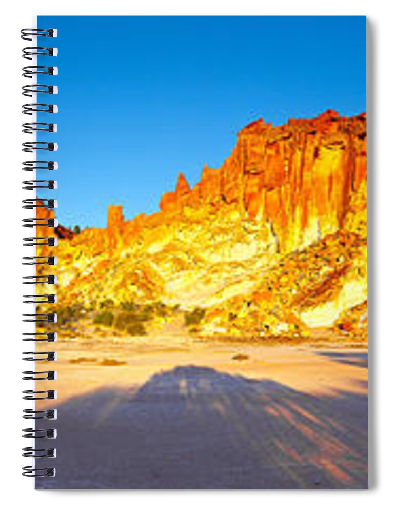 Rainbow Valley Outback Landscape Central Australia Australian Northern Territory Panorama Panoramic Clay Pan Dry Arid Spiral Notebook featuring the photograph Rainbow Valley #15 by Bill Robinson