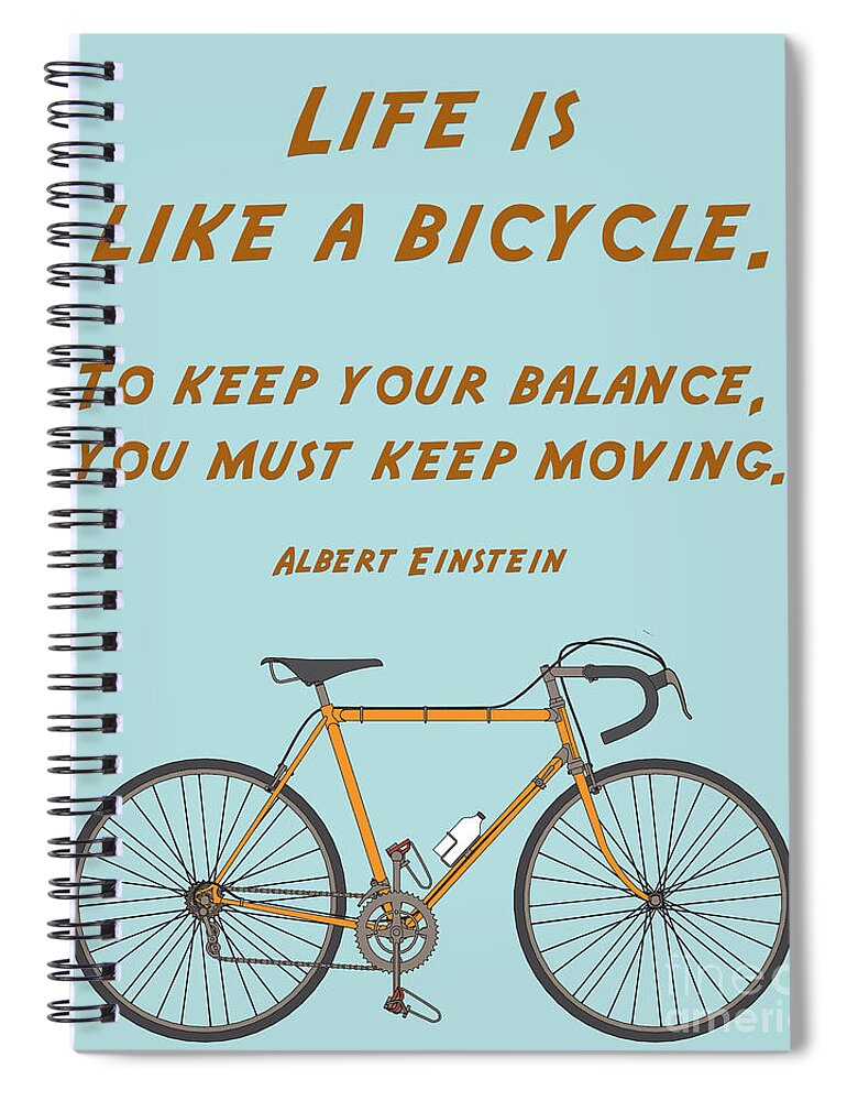 Albert Einstein Spiral Notebook featuring the photograph 162- Albert Einstein by Joseph Keane