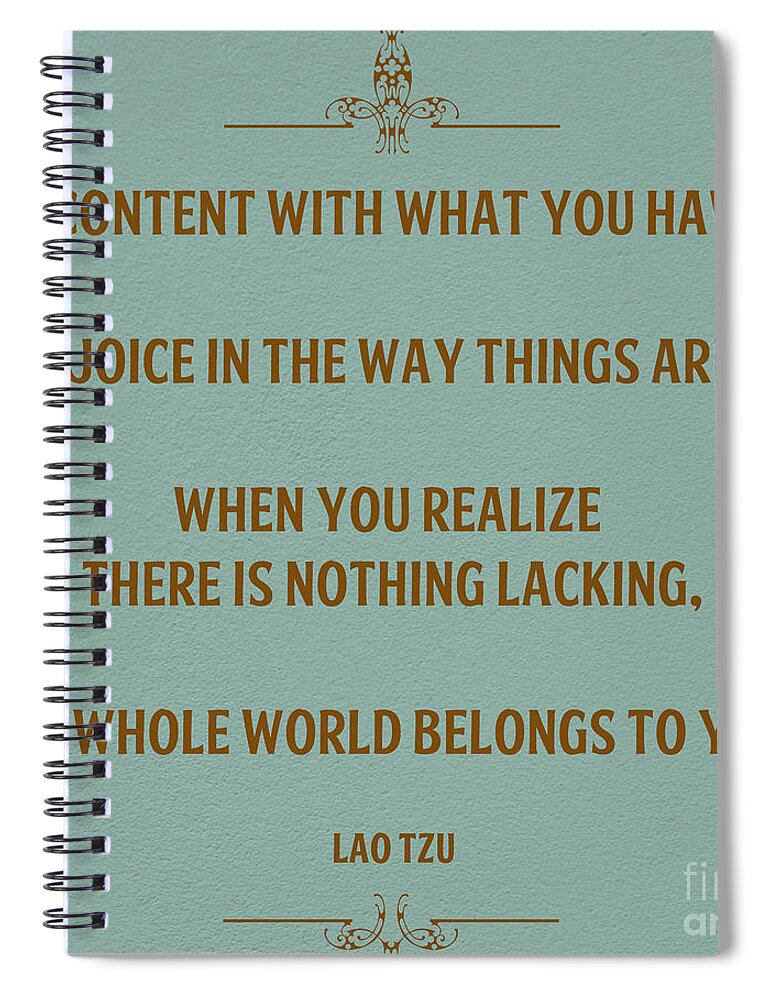  Spiral Notebook featuring the photograph 169- Lao Tzu by Joseph Keane