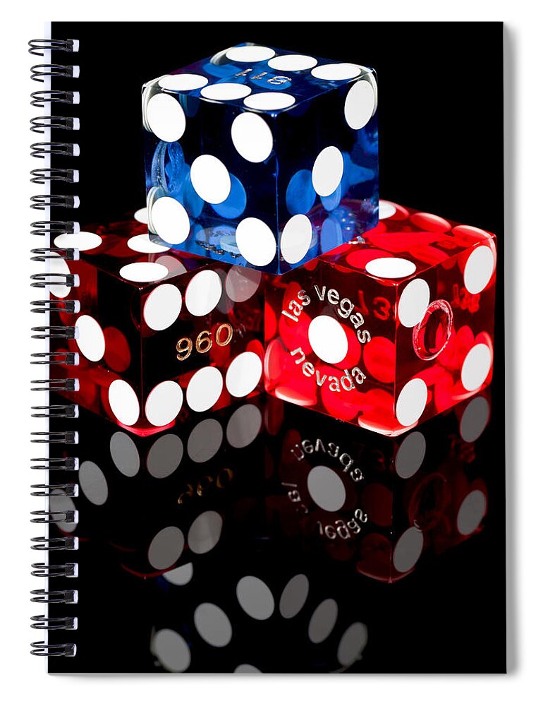 Dice Spiral Notebook featuring the photograph Colorful Dice by Raul Rodriguez