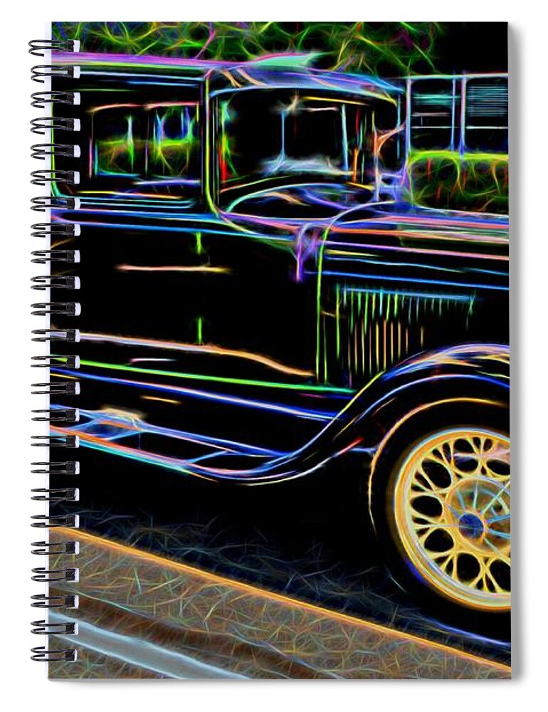 Ford Spiral Notebook featuring the photograph 1929 Ford Model A - Antique Car by Gary Whitton