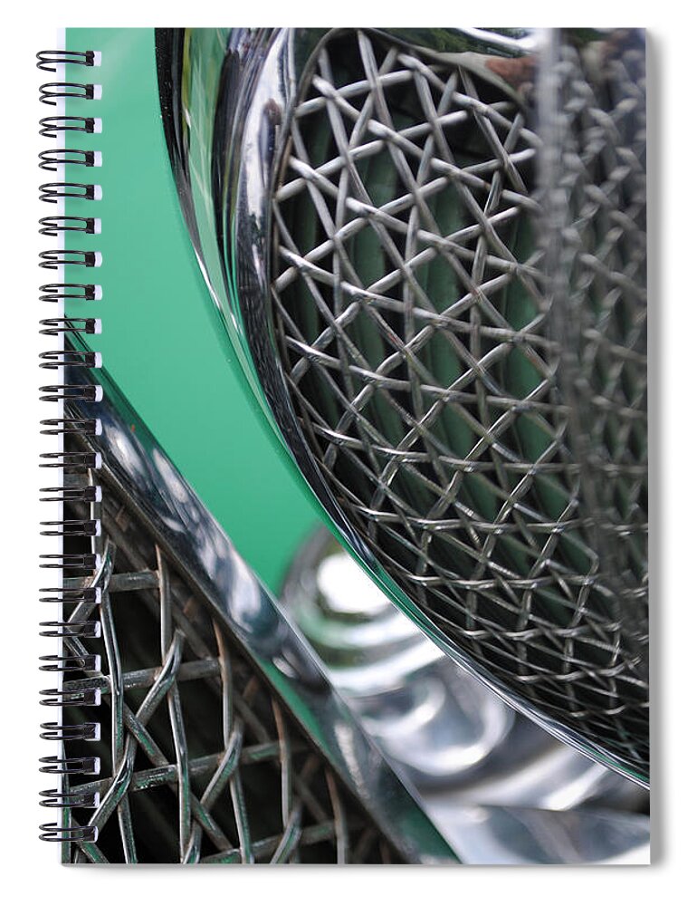 Classic Cars Spiral Notebook featuring the photograph 1932 Packard detail by Glory Ann Penington