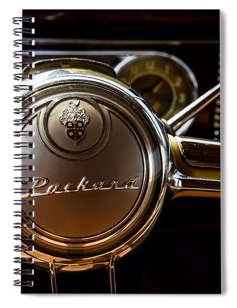 Automotive Spiral Notebook featuring the photograph 1948 Packard by Dennis Hedberg