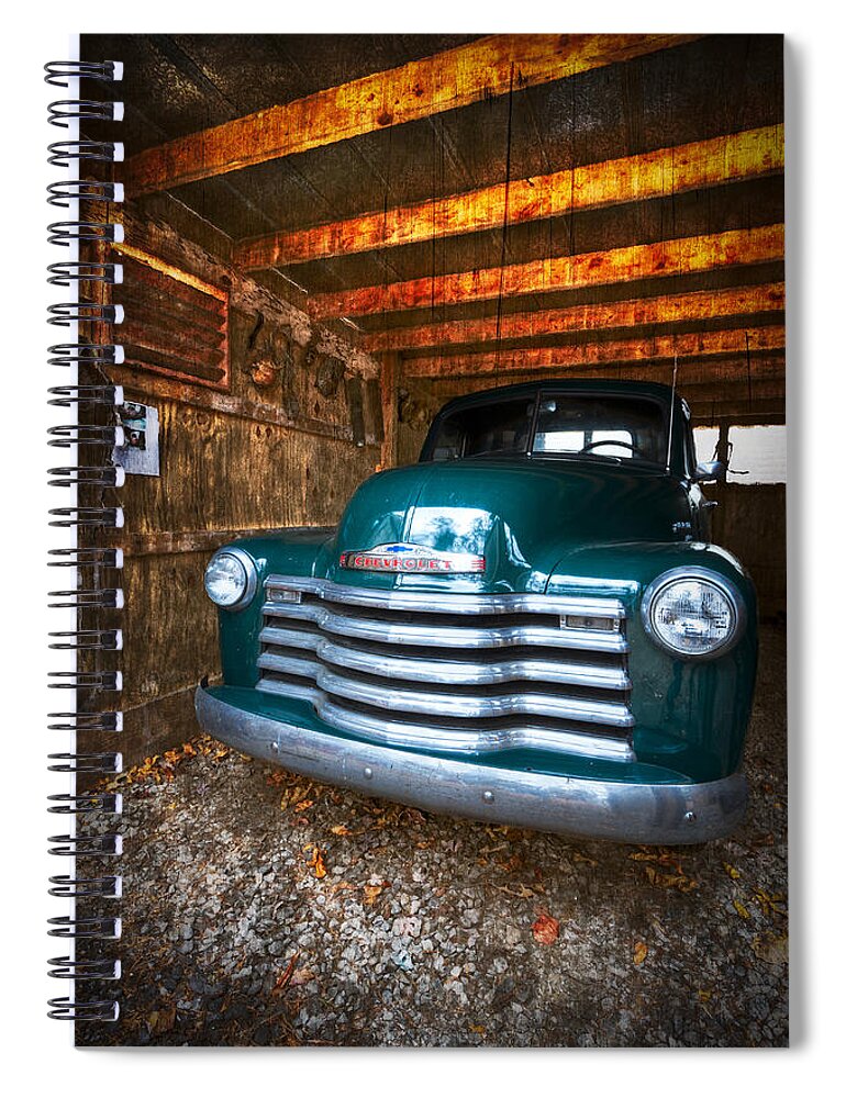 '50 Spiral Notebook featuring the photograph 1950 Chevy Truck by Debra and Dave Vanderlaan