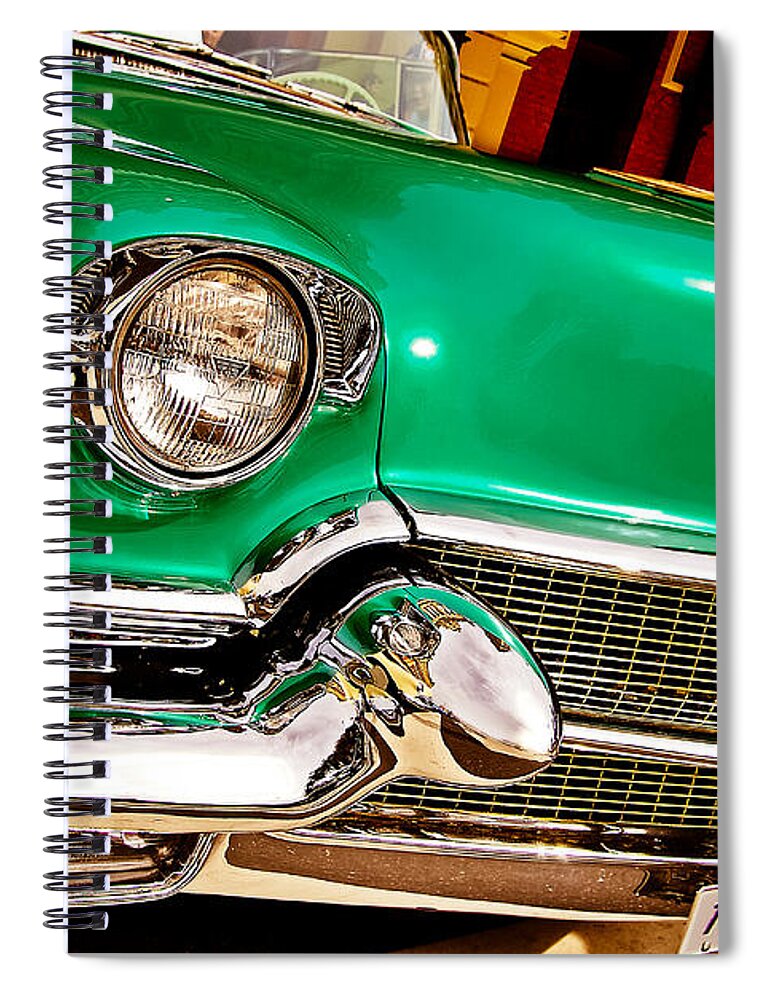 Antigo Spiral Notebook featuring the photograph 1956 Cadillac Detail by Carlos Alkmin