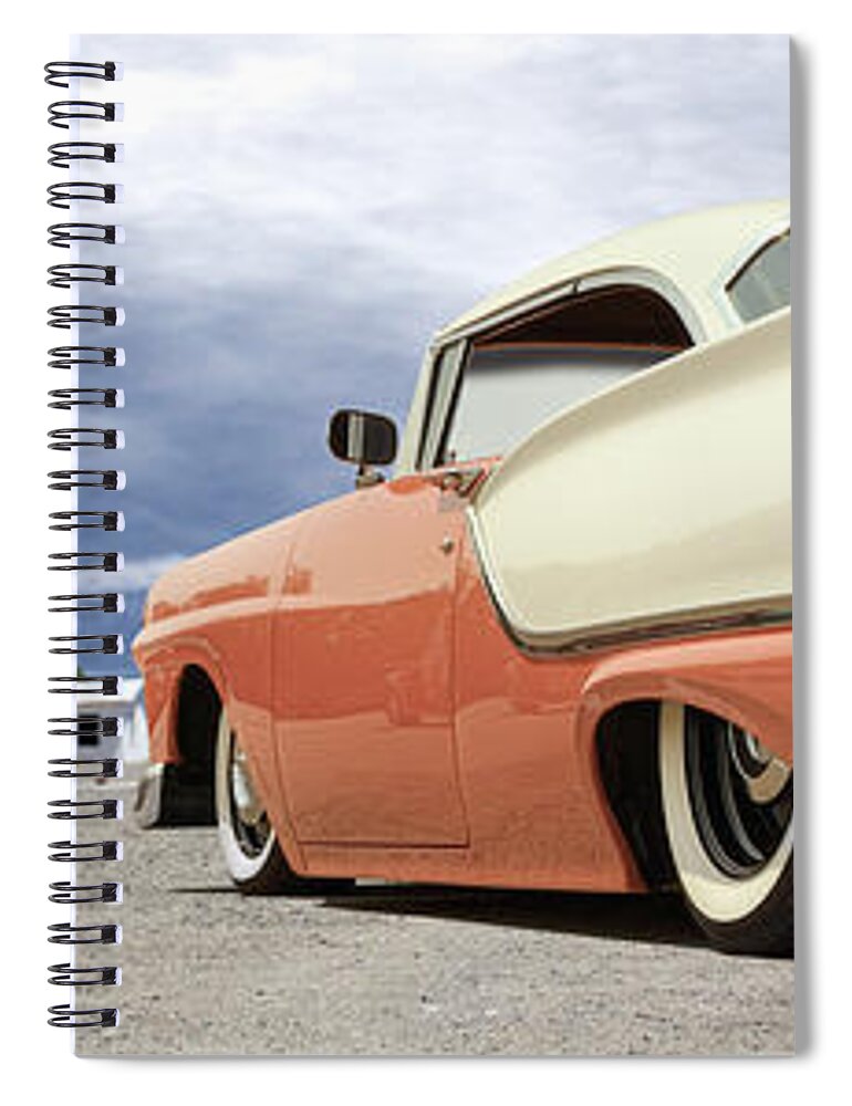 1957 Ford Spiral Notebook featuring the photograph 1957 Ford Fairlane Lowrider by Mike McGlothlen