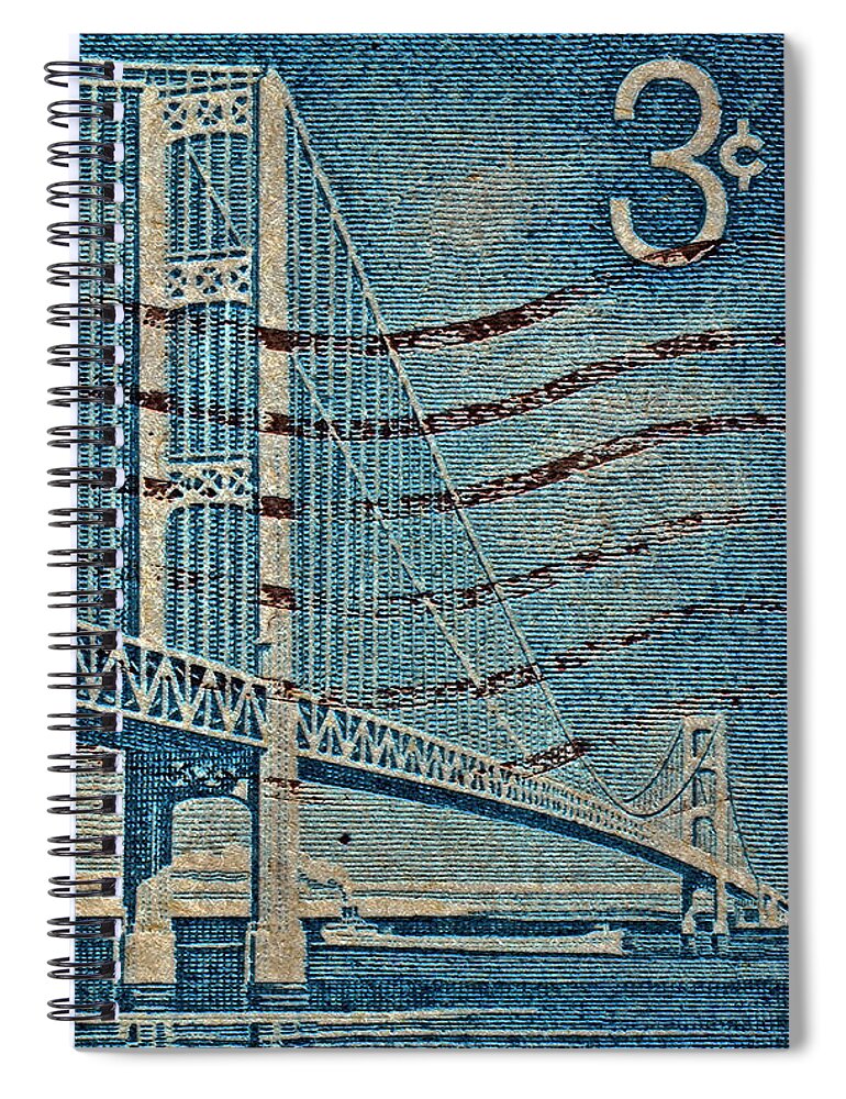 1958 The Mighty Mac Stamp Spiral Notebook featuring the photograph 1958 The Mighty Mac Stamp by Bill Owen
