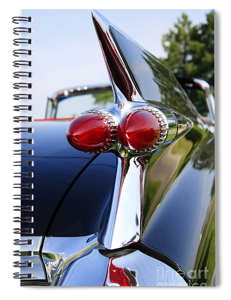 Classic Spiral Notebook featuring the photograph 1959 Cadillac by Dennis Hedberg