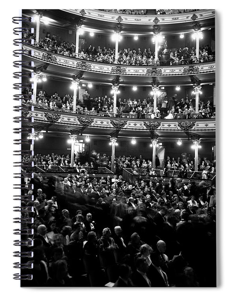 Photography Spiral Notebook featuring the photograph 1960s Audience In Seats And Balconies by Vintage Images