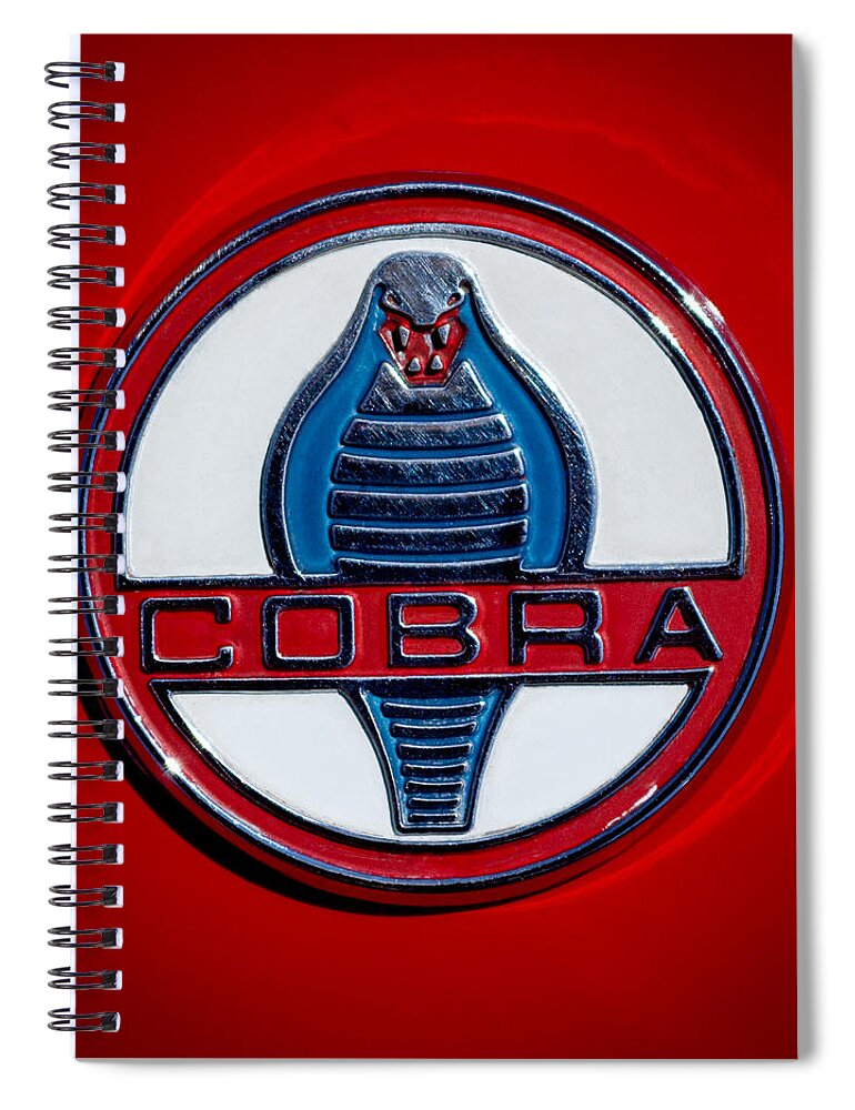 1965 Shelby Cobra Roadster 289 Emblem Spiral Notebook featuring the photograph 1965 Shelby Cobra Roadster 289 Emblem by Jill Reger