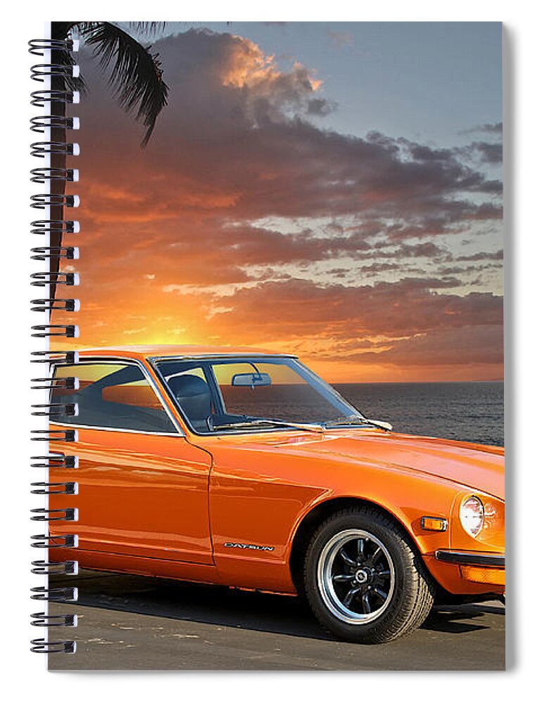 Auto Spiral Notebook featuring the photograph 1971 Datsun 240Z 'The Legend Begins' by Dave Koontz