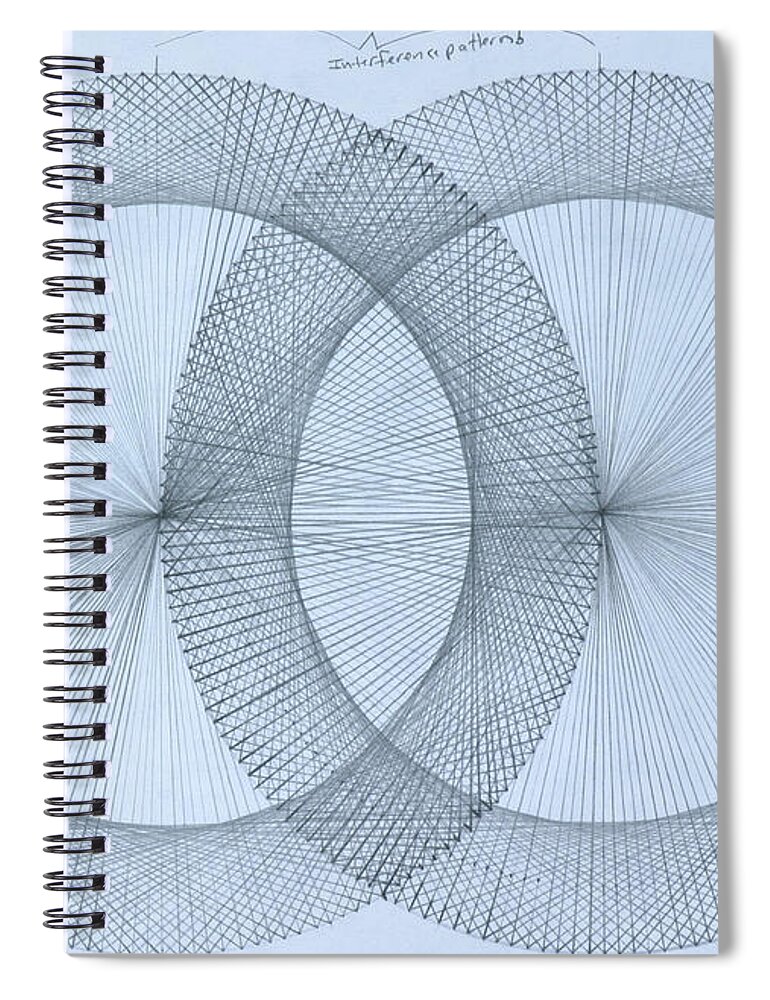 Magnet Spiral Notebook featuring the drawing  Magnetism #2 by Jason Padgett