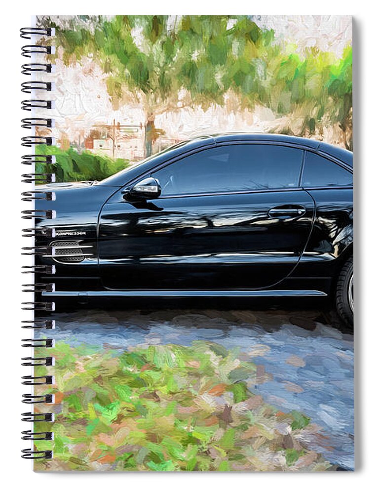 2006 Mercedes Benz Spiral Notebook featuring the photograph 2006 Mercedes Benz SL55 V8 Kompressor Coupe Painted by Rich Franco