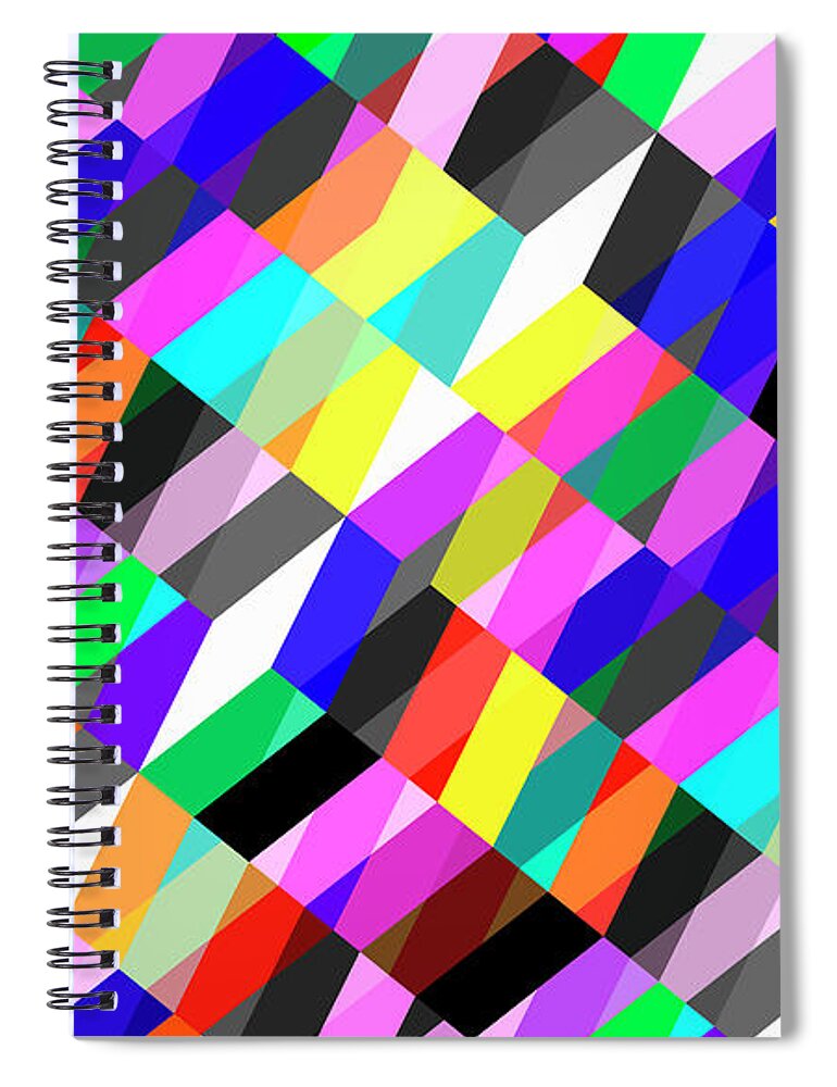 3 D Spiral Notebook featuring the photograph Abstract Full Frame Geometric #2 by Ikon Images