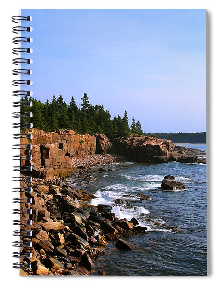 Landscape Spiral Notebook featuring the photograph Acadia Coast by Jemmy Archer
