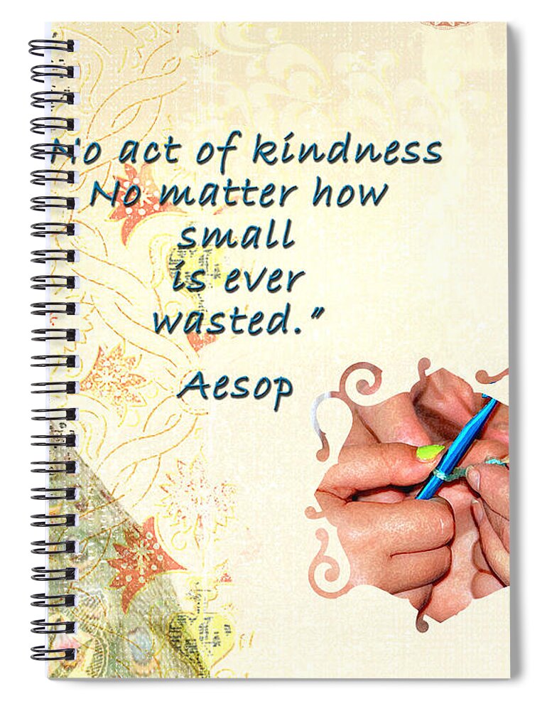 Cards Spiral Notebook featuring the photograph Act of Kindness #2 by Linda Cox
