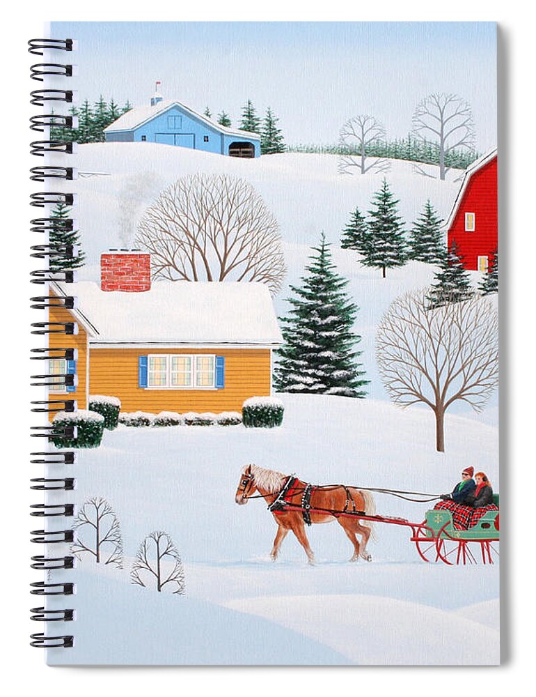 Naive Spiral Notebook featuring the painting Almost Home by Wilfrido Limvalencia