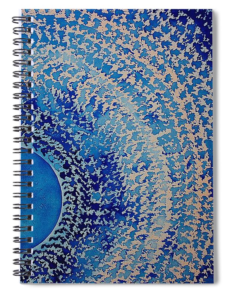 Blue Kachina Spiral Notebook featuring the painting Blue Kachina original painting by Sol Luckman