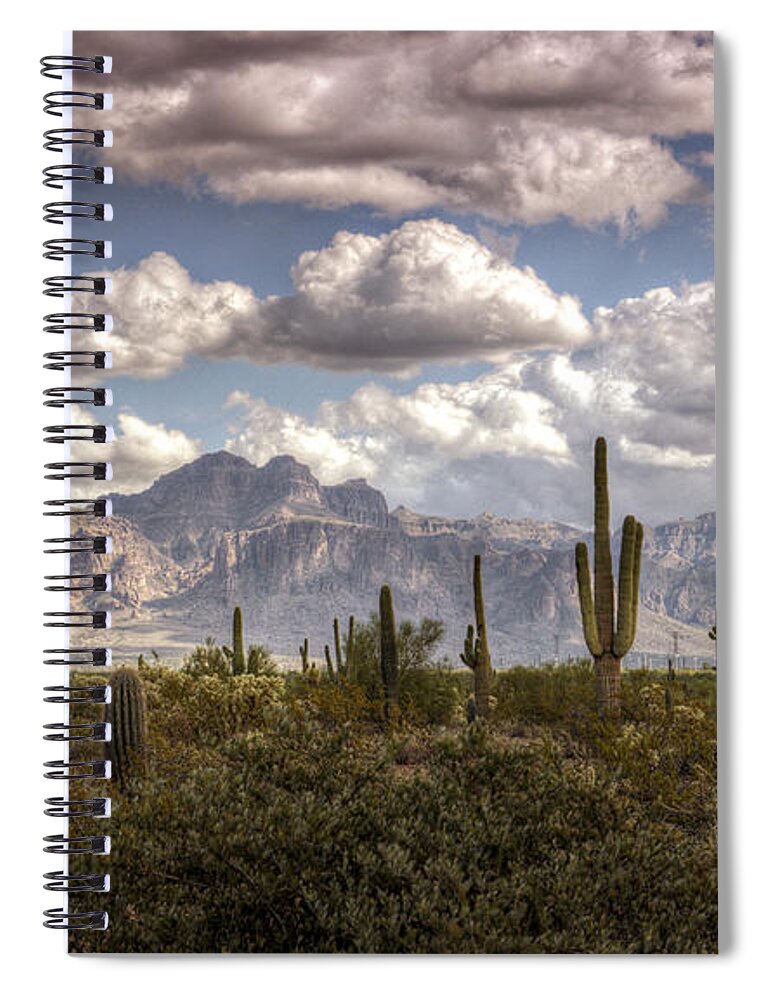 Arizona Spiral Notebook featuring the photograph Chasing Clouds #1 by Saija Lehtonen