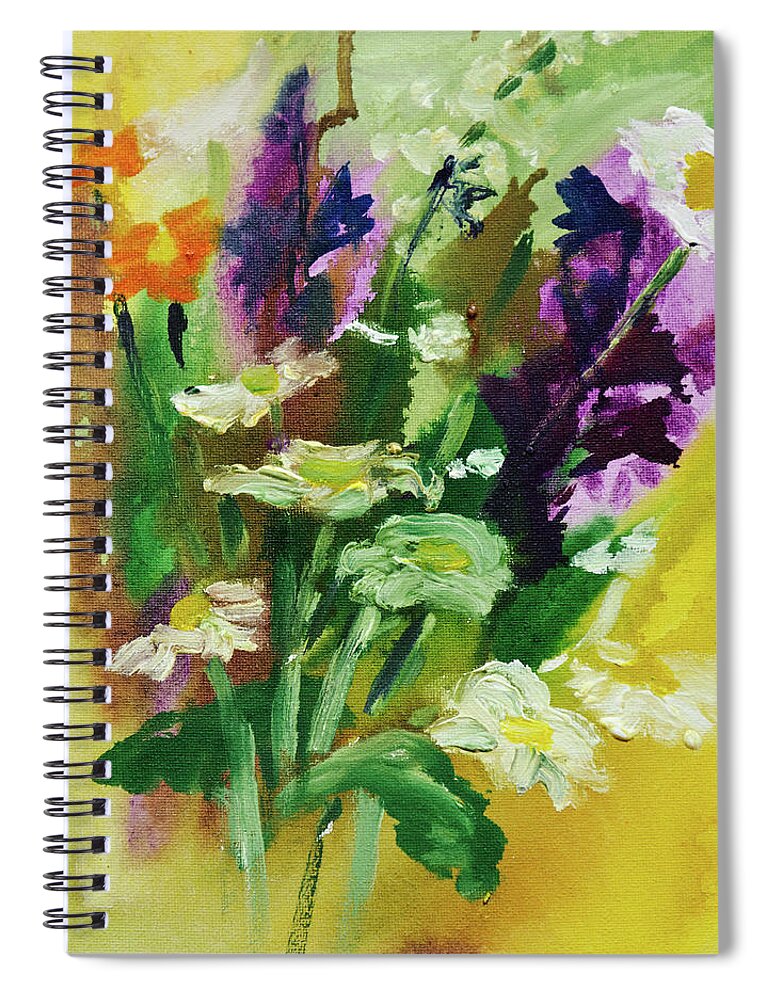 Art Spiral Notebook featuring the digital art Composition Of Flowers #2 by Balticboy