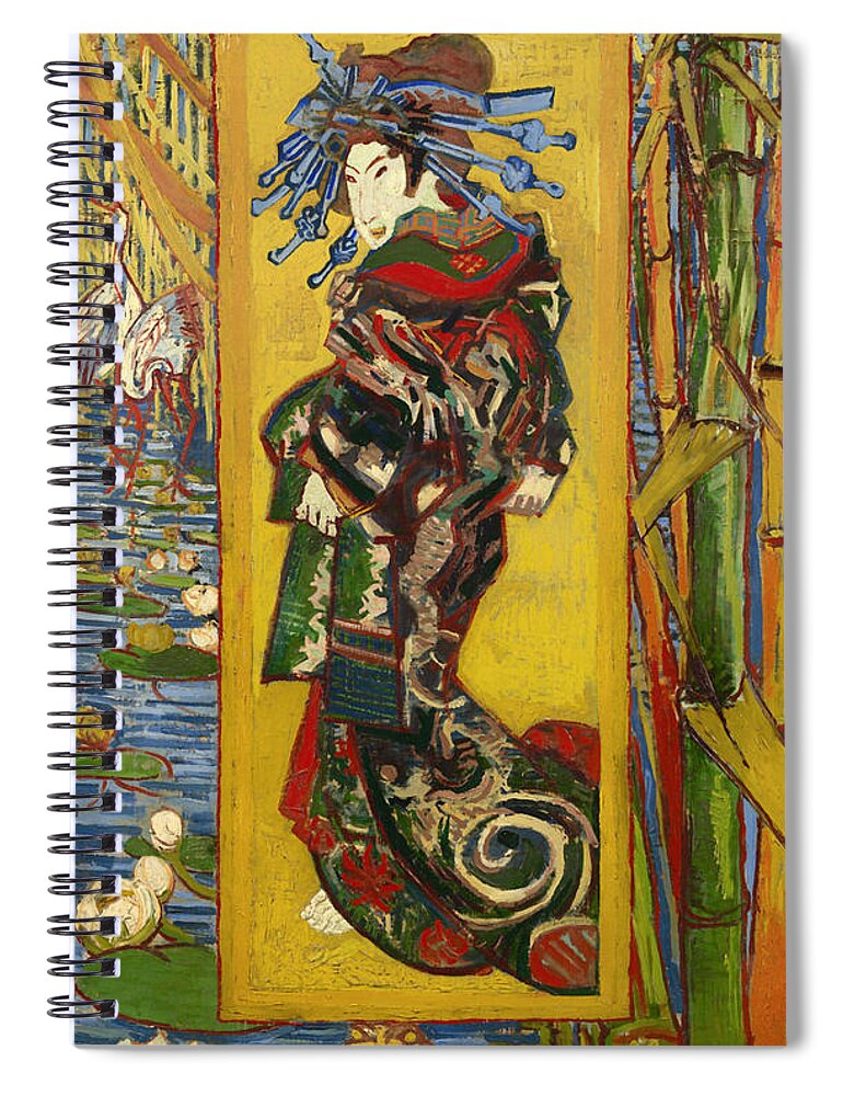 Painting Spiral Notebook featuring the painting Courtesan #2 by Mountain Dreams