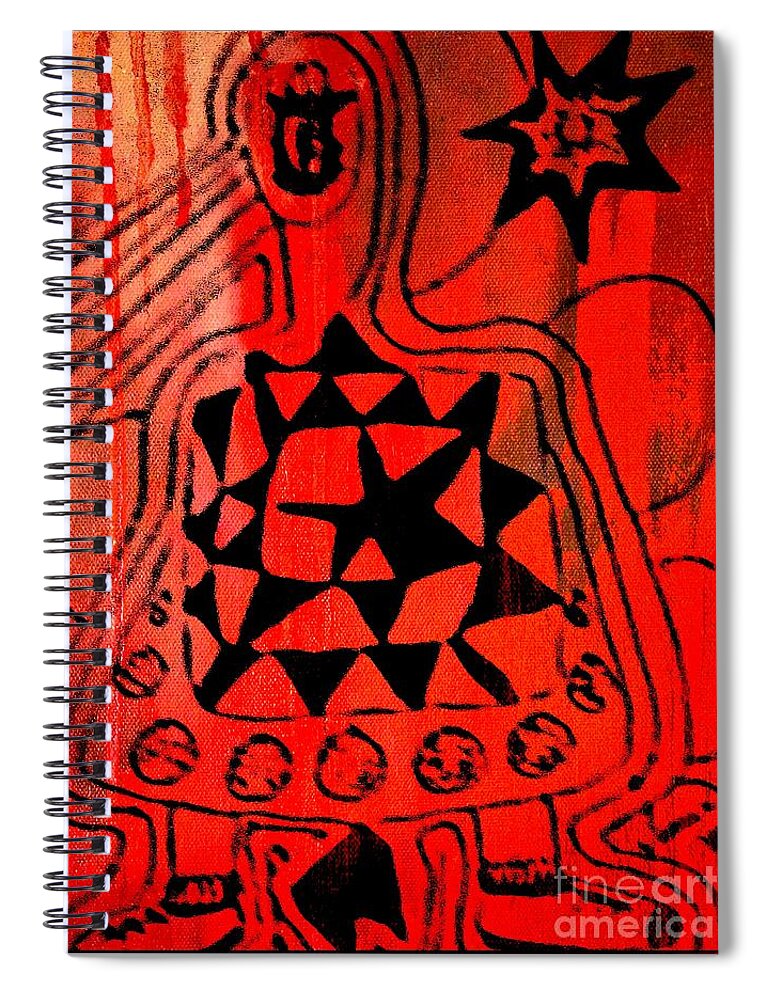 Cute Spiral Notebook featuring the drawing Cute Gismo by Leanne Seymour
