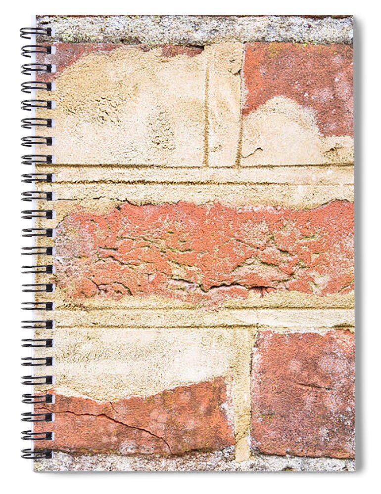 Abstract Spiral Notebook featuring the photograph Damaged wall #2 by Tom Gowanlock