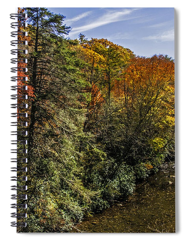 Linvile Spiral Notebook featuring the photograph Fall Along the Linville River #3 by Lynn Bauer