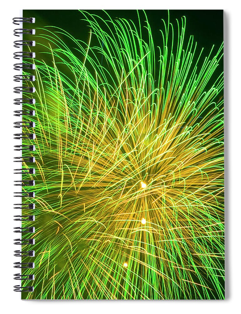 Firework Display Spiral Notebook featuring the photograph Fireworks #2 by Dennis Mccoleman