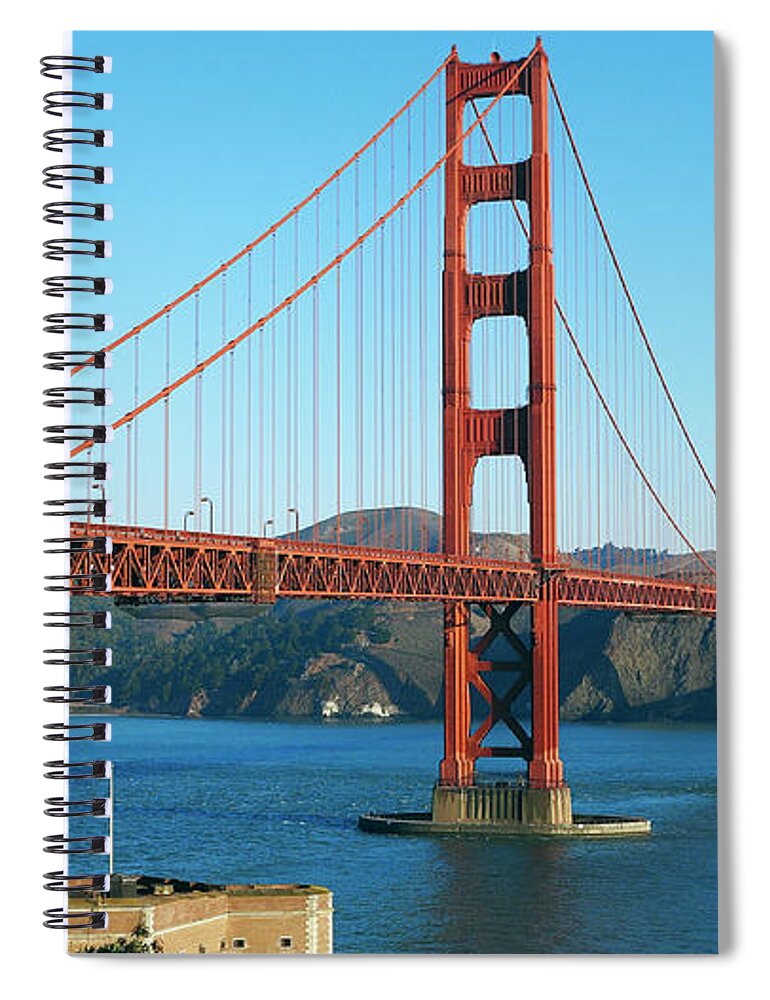 Arch Spiral Notebook featuring the photograph Golden Gate Bridge #2 by Geri Lavrov