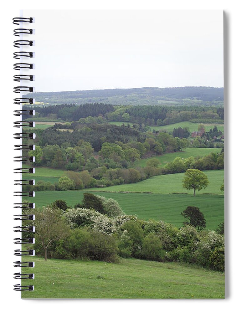 Landscape Spiral Notebook featuring the photograph Green and Pleasant Land by Jayne Wilson