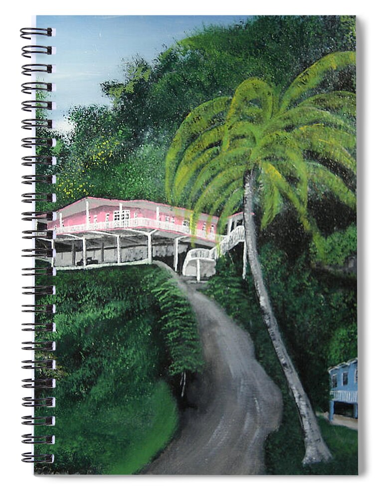 Jayuya Spiral Notebook featuring the painting Jayuya by Luis F Rodriguez