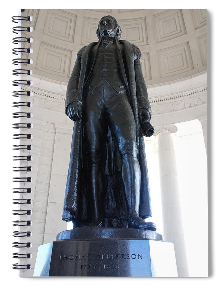 Declaration Of Independence Spiral Notebook featuring the photograph Jefferson Memorial by Kenny Glover