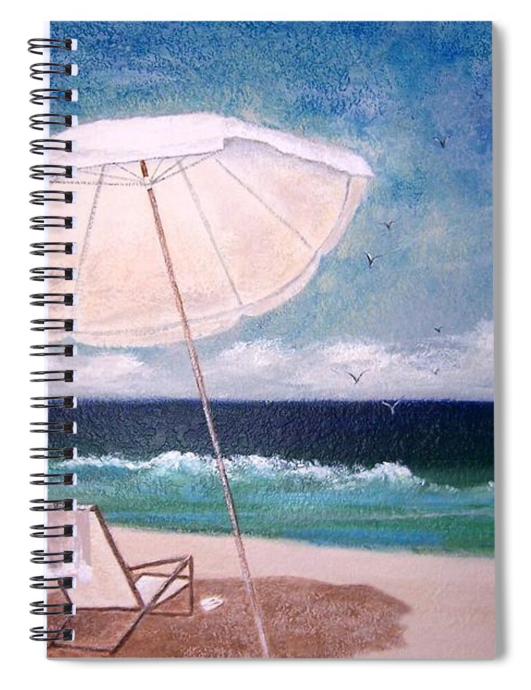 Beach Spiral Notebook featuring the painting Lazy Day by Jamie Frier