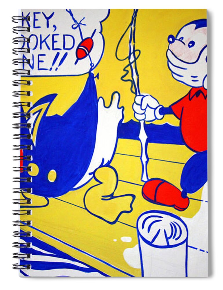 Donald Spiral Notebook featuring the photograph Lichtenstein's Look Mickey by Cora Wandel