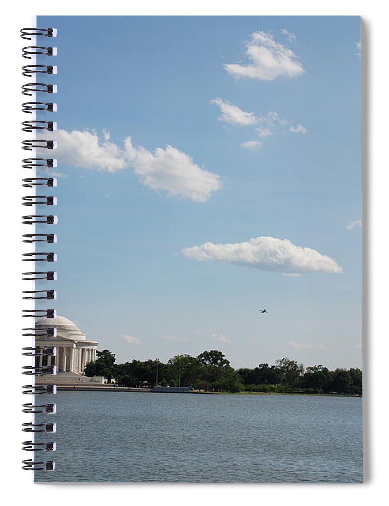 Declaration Of Independence Spiral Notebook featuring the photograph Memorial by the Water by Kenny Glover
