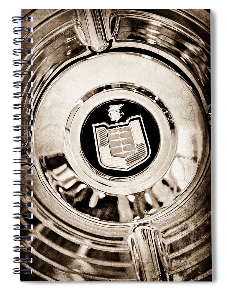 Mercury Wheel Emblem Spiral Notebook featuring the photograph Mercury Wheel Emblem #2 by Jill Reger