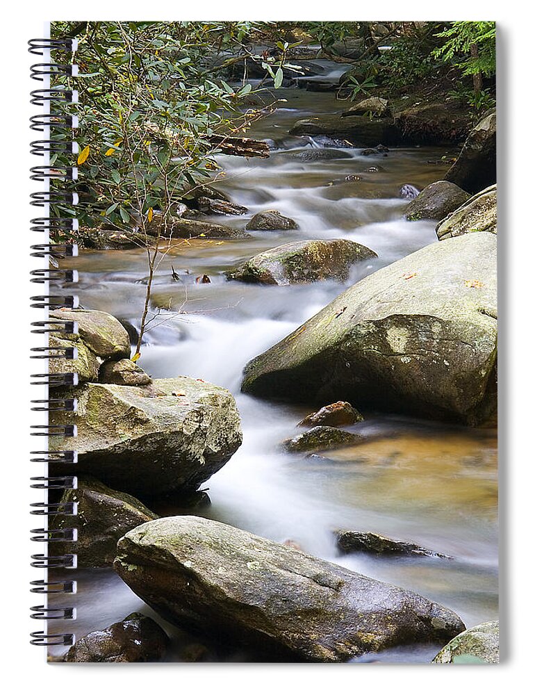 Landscape Spiral Notebook featuring the photograph Mountain Stream by David Palmer