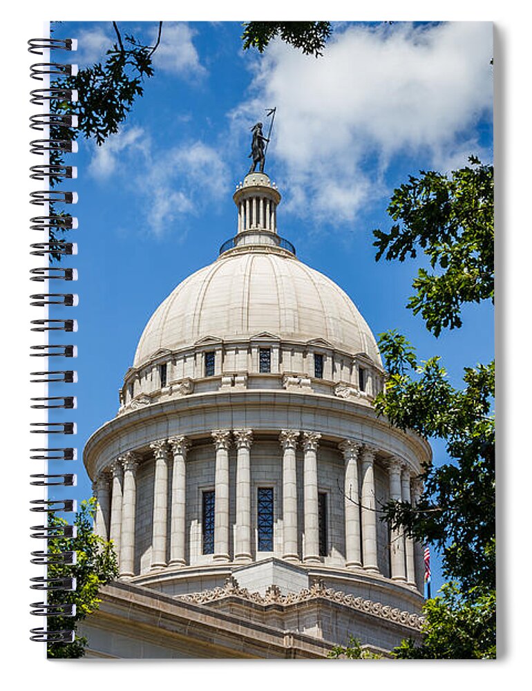 Afternoon Spiral Notebook featuring the photograph Oklahoma State Capital Dome #2 by Doug Long