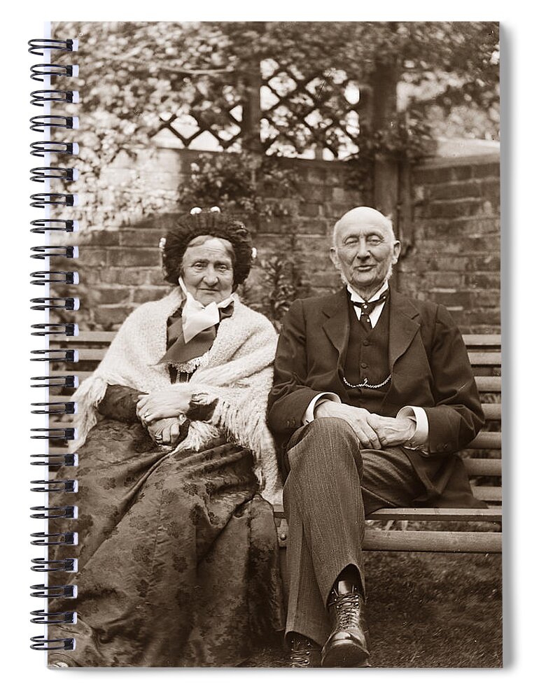 Man Spiral Notebook featuring the photograph Old couple by Photographer unknown