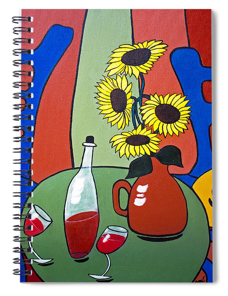 Cat Spiral Notebook featuring the painting Oreo by Barbara McMahon