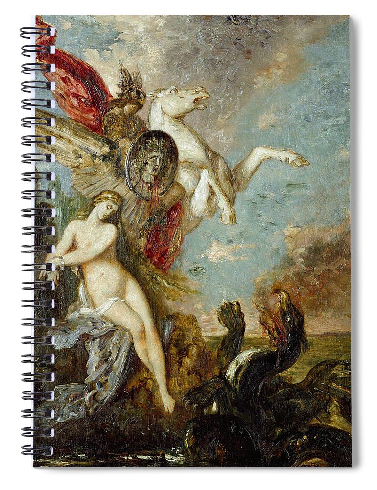 Gustave Moreau Spiral Notebook featuring the painting Perseus and Andromeda #2 by Gustave Moreau
