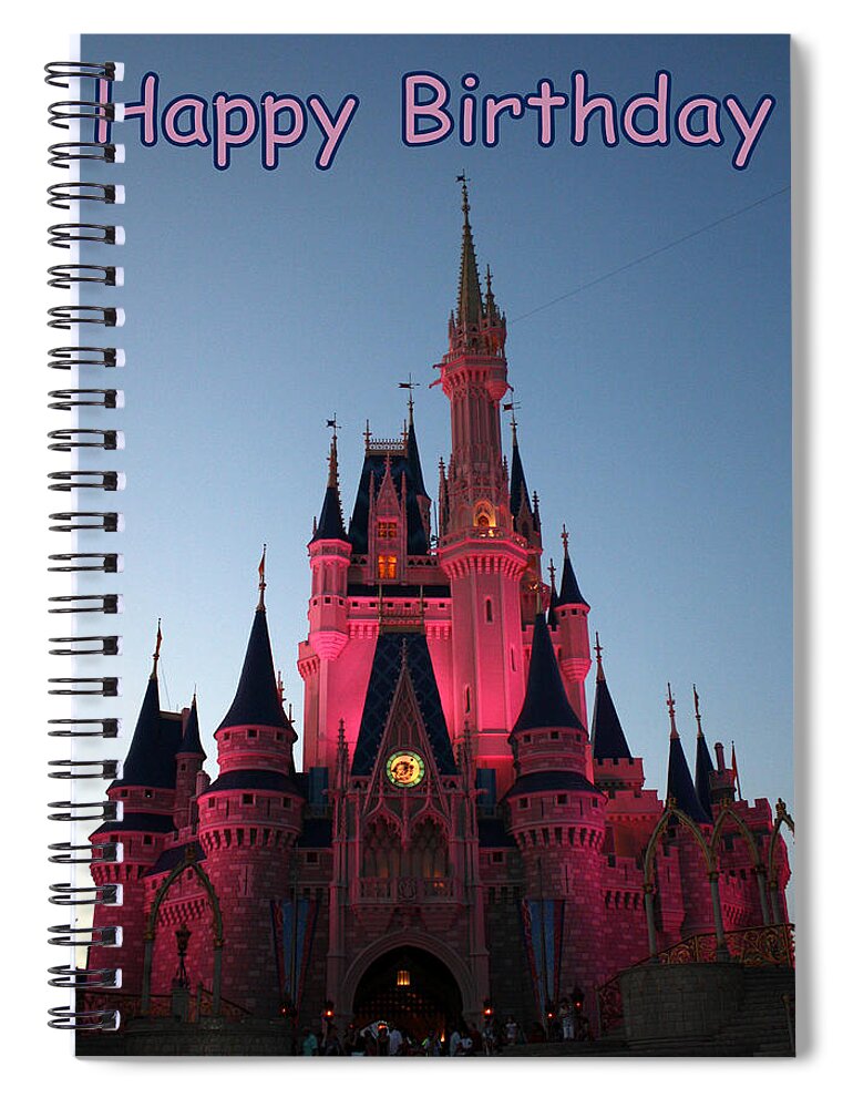 Greetings Card Spiral Notebook featuring the photograph Pink Palace #2 by David Nicholls